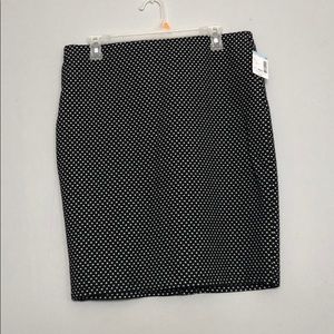 Polka dot pencil skirt